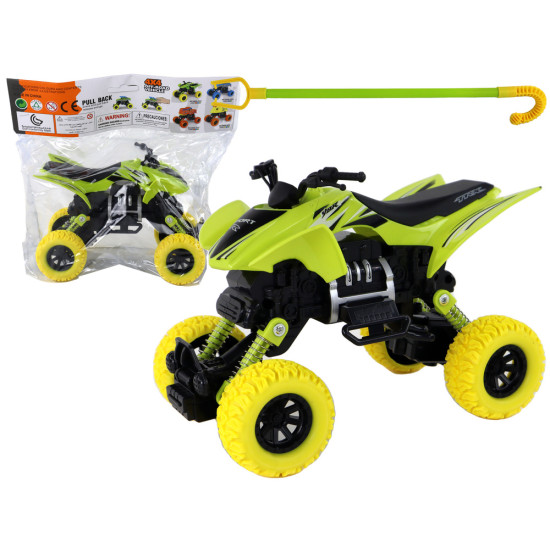 XC Quad Vehicle Friction Drive Green Rotaļlietu automašīnas