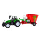 Green Agricultural Tractor with Trailer and Feed Mixer 50cm Rotaļlietu automašīnas