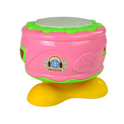 Rozā interaktīvais spēlējošais bungas mazulim