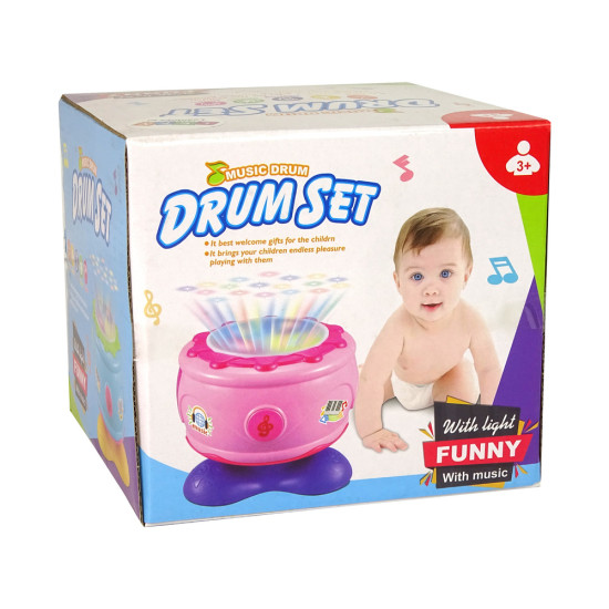 Pink interactive musical drum for a baby Musical instruments