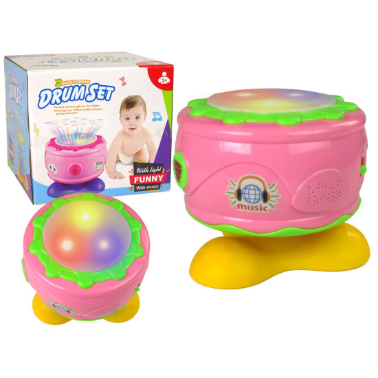 Pink interactive musical drum for a baby Musical instruments