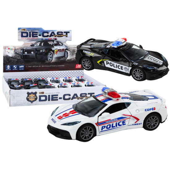 ﻿Car Police Car Police Car Metal 1:32 Drive Mix Rotaļlietu automašīnas