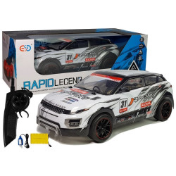 Tālvadības rallija automašīna 1:10 balta R/C