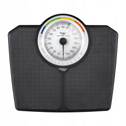 Klasiskie mehāniskie vannas svari, līdz 180 kg, melnā krāsā, WEBBER BMI