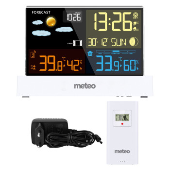 Laika stacija balta ar DCF METEO SP110B