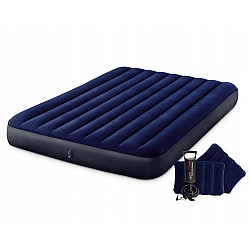 Piepūšama divvietīga matrace 203x152 cm ar spilveniem, velūra, INTEX 64765