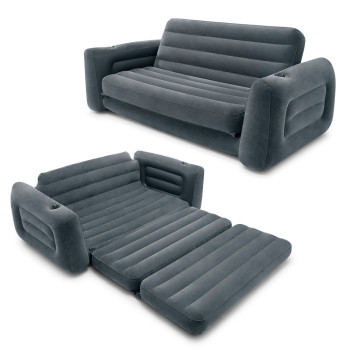 Piepūšama pelēka 2-in-1 dīvāna-gulta INTEX 66552NP