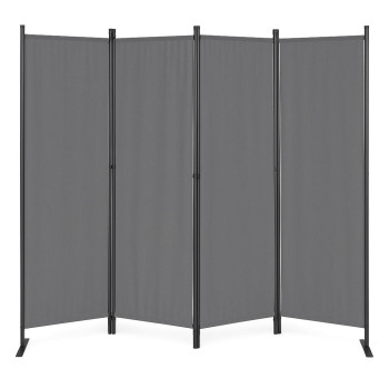 Salokāms pelēks 4 sekciju dārza un istabas dalītājs 167 x 216 cm MultiGarden
