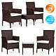 Brown garden furniture set: 2 armchairs and a table by MultiGarden