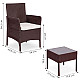 Brown garden furniture set: 2 armchairs and a table by MultiGarden