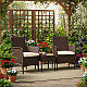 Brown garden furniture set: 2 armchairs and a table by MultiGarden
