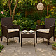 Brown garden furniture set: 2 armchairs and a table by MultiGarden