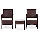 Brown garden furniture set: 2 armchairs and a table by MultiGarden