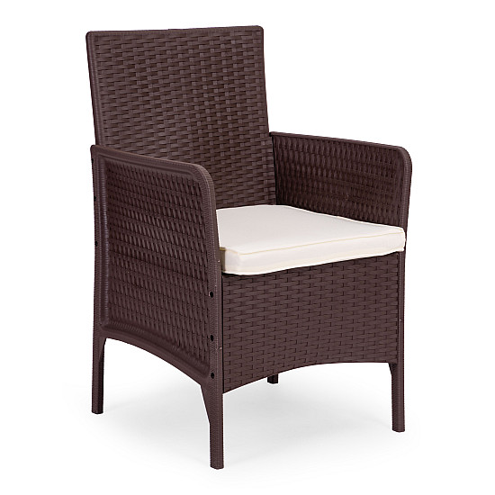 Brown garden furniture set: 2 armchairs and a table by MultiGarden