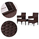 Brown garden furniture set: 2 armchairs and a table by MultiGarden
