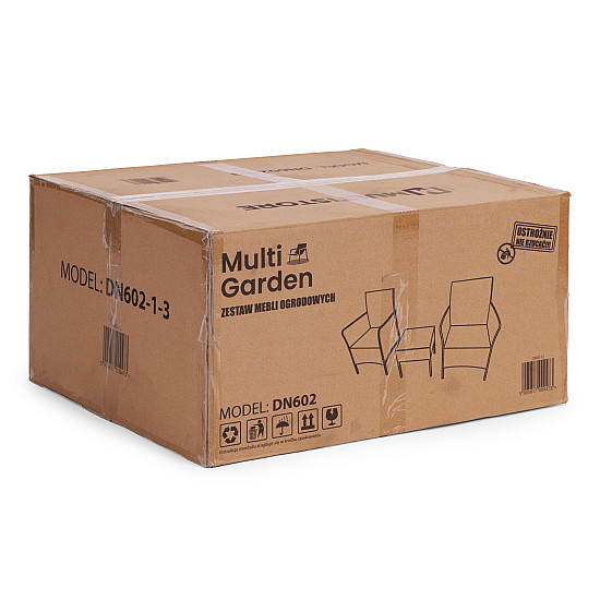 Brown garden furniture set: 2 armchairs and a table by MultiGarden