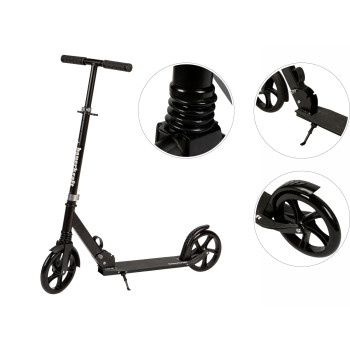Salokāms melns pilsētas skrejritenis 95-105 cm