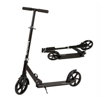 Salokāms melns pilsētas skrejritenis 95-105 cm