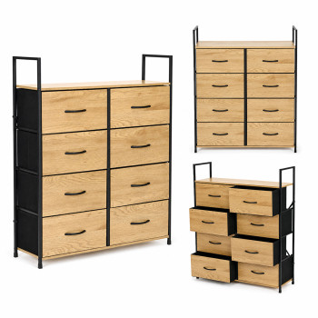 Skapītis ar 8 auduma atvilktnēm, 80 cm, ModernHome