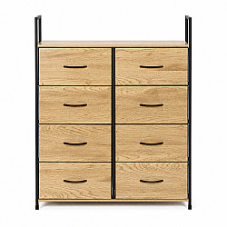 Skapītis ar 8 auduma atvilktnēm, 80 cm, ModernHome