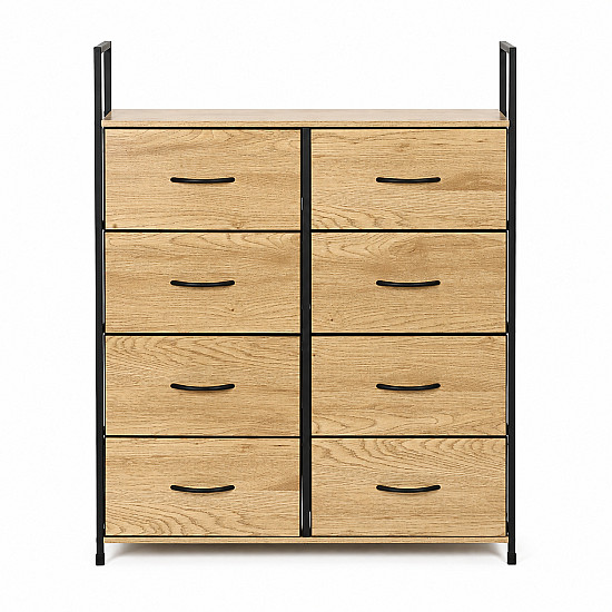Skapītis ar 8 auduma atvilktnēm, 80 cm, ModernHome