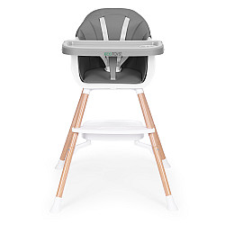 Bērnu ēdamkrēsliņš 2-in-1 pelēks ECOTOYS