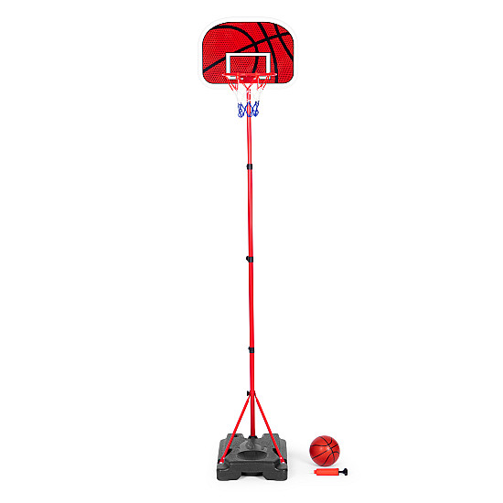 Basketa grozs ar grozu bērniem, ar regulējamu augstumu, ar bumbu sūkni