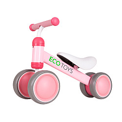 Rozā mini līdzsvara velosipēds