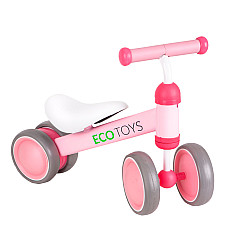 Rozā mini līdzsvara velosipēds