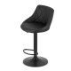 Black faux leather bar stool with height adjustment Armchairs and chairs LEOBERT