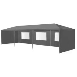 Pelēka dārza telts 3x9 m 8 sienas MultiGarden