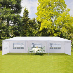Balts dārza tirdzniecības paviljons-paviljons 8 sienas MultiGarden