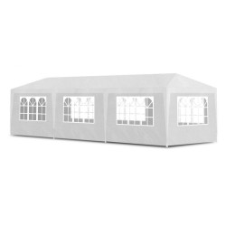 Balts dārza tirdzniecības paviljons-paviljons 8 sienas MultiGarden
