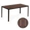 6-seater brown garden table, 156 x 78 cm