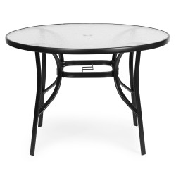 Apļveida stikla galds, 80 cm