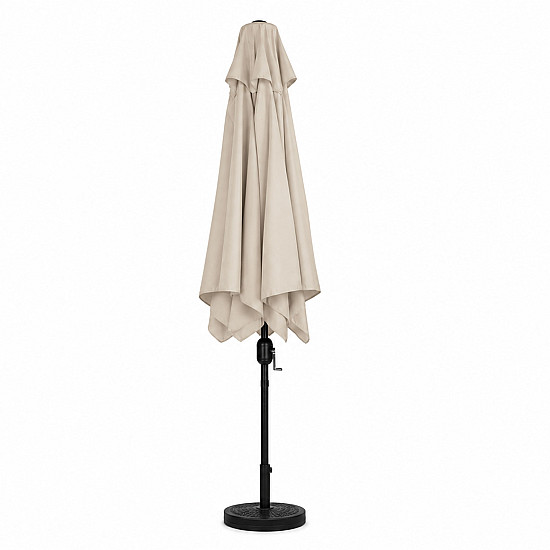 Didelis rusvas stačiakampis sodo skėtis 200 x 130 cm Multigarden