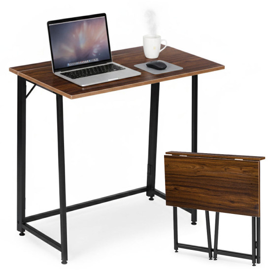 Saliekama tumši brūna datora galda virsma 80x45 cm ModernHome