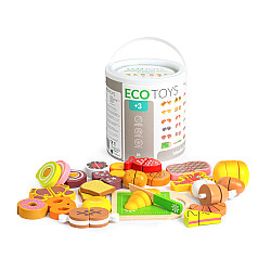 Koka griešanas rotaļlietas, 23 gab., „ECOTOYS“