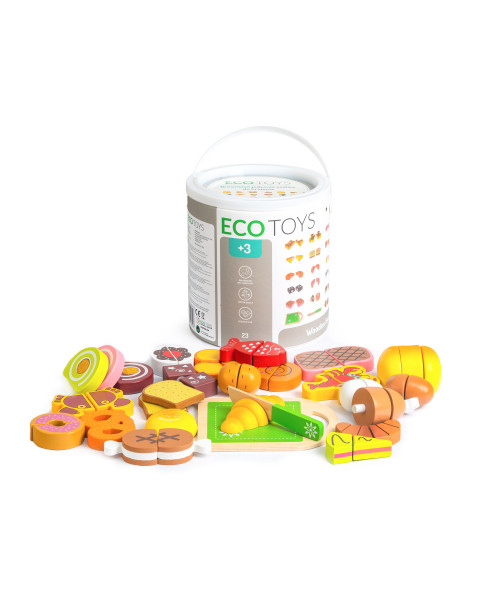 Koka griešanas rotaļlietas, 23 gab., „ECOTOYS“