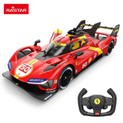 Ferrari 499P tālvadības pults vadāma sarkana automašīna