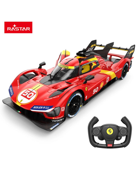 Ferrari 499P tālvadības pults vadāma sarkana automašīna