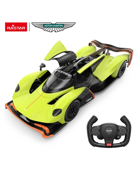 Zaļa tālvadības automašīna Aston Martin Valkyrie AMR PRO