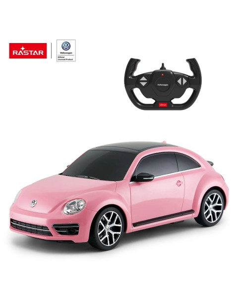 Volkswagen Beetle tālvadības pults vadāms rozā auto
