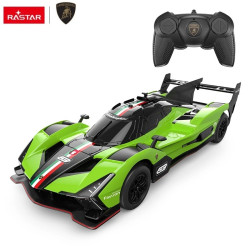 Nuotoliniu būdu valdomas žalias automobilis Lamborghini SC63 LMDH