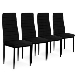 4 melnu krēslu komplekts