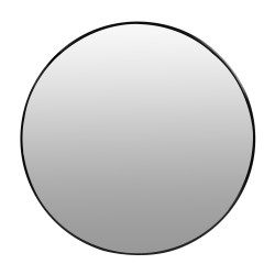 Okrągłe czarne lustro ścienne 80 cm ModernHome