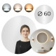 Pyöreä LED-kylpyhuonepeili 60 cm 3 valon värillä ModernHome