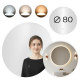 Pyöreä LED-kylpyhuoneen peili 80 cm 3 valon värillä ModernHome
