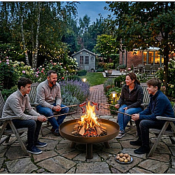 Fire pit for a farmstead, cast iron, large and sturdy, 60 cm