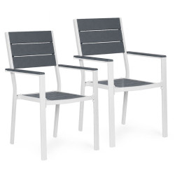 2 pelēku dārza krēslu komplekts MultiGarden